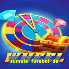 sumula futebol de campo word